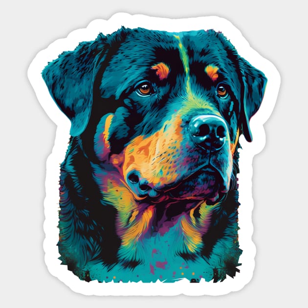 Majestic Rottweiler Pop Art Sticker by JigglePeek